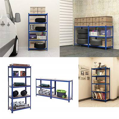 ชั้นวางของเหล็กชุบสังกะสี 5 ชั้นสำหรับป้องกันการกัดกร่อนในโรงรถ