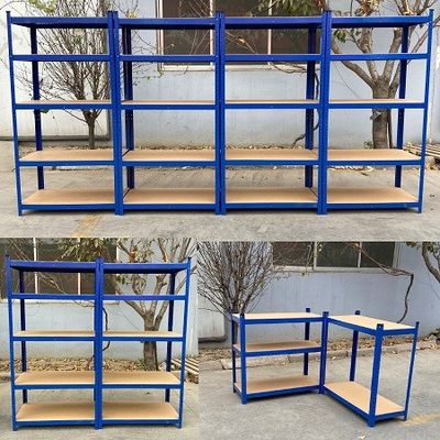 MDF Boltless Heavy Duty Shelving 5 ชั้นโรงรถชั้นวางของชั้นวางของโลหะ