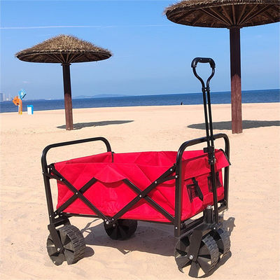 ม้วนคอนเทนเนอร์ All Terrain Wheel Camping Beach รถเข็นพับเกวียนพับได้