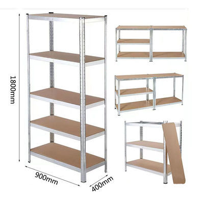 5 ชั้น ชั้นวางของ ชั้นวางของโลหะปรับหลายจุดประสงค์ ไม่มีบอลท์ 180x90x40CM