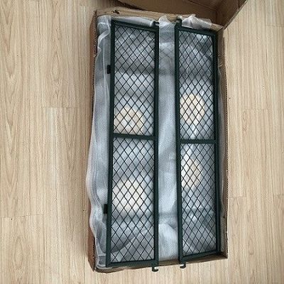 Heavy Duty 50L Garden Mesh Cart Yard Steel Mesh Wagon กลางแจ้งมี 4 ล้อ