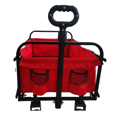 Easy Folding Beach Wagon 600D PVC Folding Wagon สำหรับร้านขายของชำขนาดล้อเล็ก