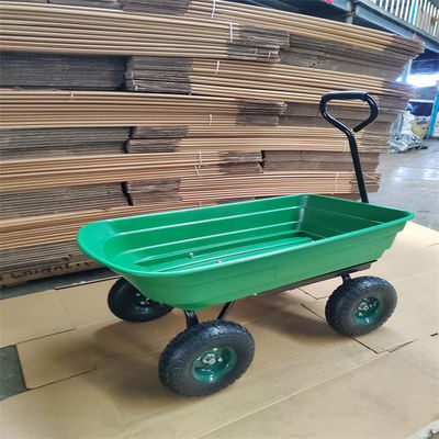 75L 4 Wheel Garden Dump Cart รถเข็นดั๊มพ์สวนพร้อมยางลม