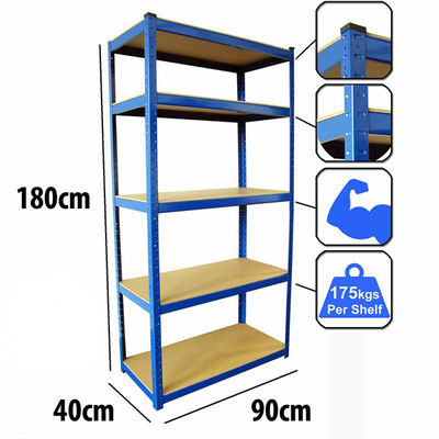 900 * 400 * 1800 ชั้นเก็บของ Boltless Heavy Duty Boltless Shelving Rack โรงรถที่บ้าน