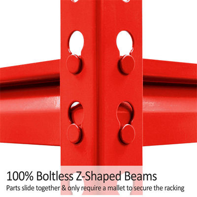 ชั้นเก็บของ Boltless 175 กก. ชั้นวางของโลหะหนัก Boltless 700 * 300 * 1500