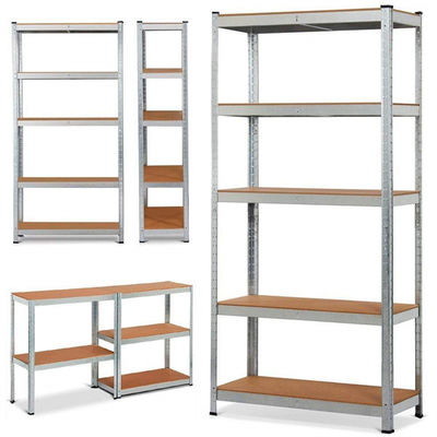 900 * 450 * 1800 ชั้นเก็บของ Boltless 5 ชั้น Heavy Duty Boltless Shelving System โรงรถ