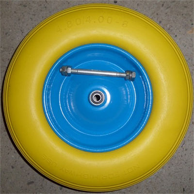 4.00-8 Solid Pneumatic Wheels Flat Free Tyre Polyurethane Folding Wagon Beach Wheels