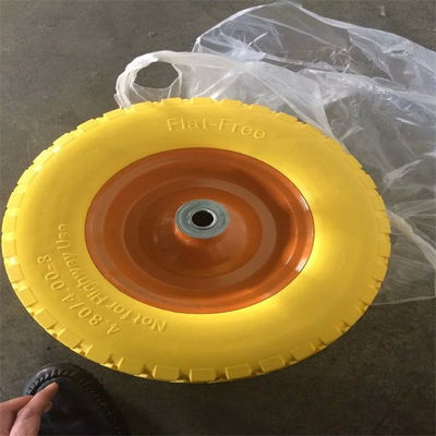 4.00-8 Solid Pneumatic Wheels Flat Free Tyre Polyurethane Folding Wagon Beach Wheels