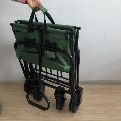 เกวียนเอนกประสงค์พับได้ สีเขียว ล้อลม 80กก
