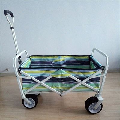 7&quot; PU Wheel Folding Garden Cart Wide Beach Cart Trolley 70กก
