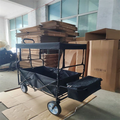 Deluxe Storage Folding Beach Wagon รถเข็นพับได้พร้อมหลังคากลางแจ้ง