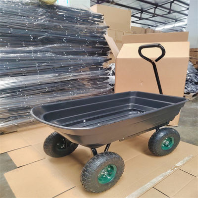 รถเข็นสำหรับสวน 75 ลิตร Black Garden Cart Tipper Garden Trolley Tipper