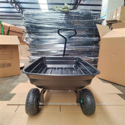 รถเข็นสำหรับสวน 75 ลิตร Black Garden Cart Tipper Garden Trolley Tipper
