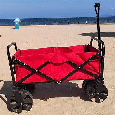 ม้วนคอนเทนเนอร์ All Terrain Wheel Camping Beach รถเข็นพับเกวียนพับได้