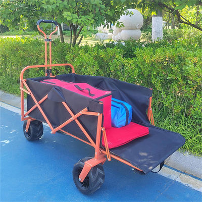PU Wheel Picnic Multipurpose Outdoor Camping Garden Cart รถเข็นพับได้