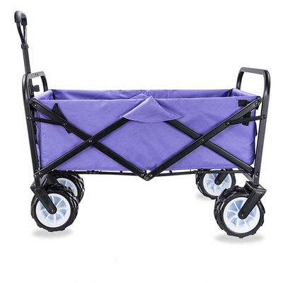 รถเข็นสี่ล้อพับได้ Beach Wagon Garden Hand Cart รถเข็นช็อปปิ้งแบบพับได้