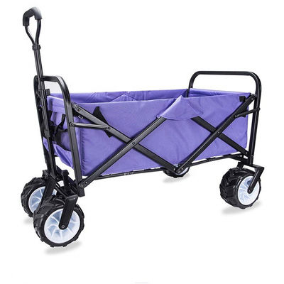 รถเข็นสี่ล้อพับได้ Beach Wagon Garden Hand Cart รถเข็นช็อปปิ้งแบบพับได้