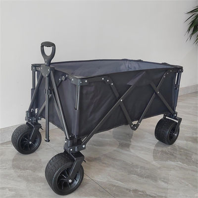 ล้อ 7 นิ้วแข็งแรงกลิ้งรถเข็นน้ำหนักเบาพับได้ตั้งแคมป์ Push Pull Wagon