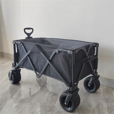 ล้อ 7 นิ้วแข็งแรงกลิ้งรถเข็นน้ำหนักเบาพับได้ตั้งแคมป์ Push Pull Wagon