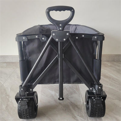 ล้อ 7 นิ้วแข็งแรงกลิ้งรถเข็นน้ำหนักเบาพับได้ตั้งแคมป์ Push Pull Wagon