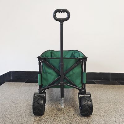 Double Deck ผ้า Oxford พับได้ Beach Wagon โครงโลหะ Camping Wagon