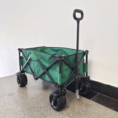 Double Deck ผ้า Oxford พับได้ Beach Wagon โครงโลหะ Camping Wagon