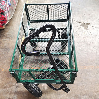 รถเข็นตาข่ายสวน 75L รถเข็นตาข่ายโลหะสำหรับงานหนัก 350-4 Air Wheel
