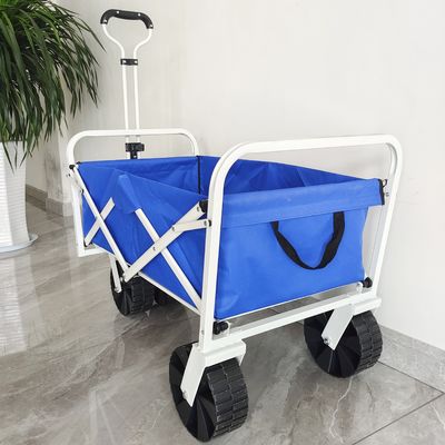 โครงสร้างตัวถังแบบพับได้ PP Wheels รถเข็นชายหาดพับได้ Camping Wagon