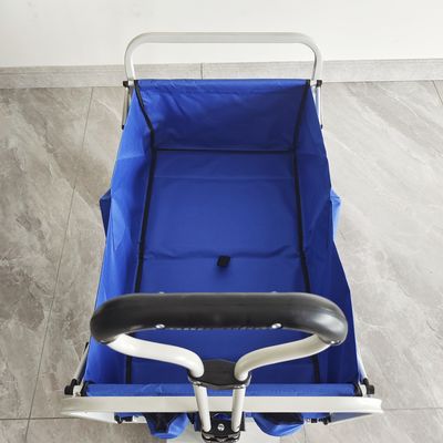 โครงสร้างตัวถังแบบพับได้ PP Wheels รถเข็นชายหาดพับได้ Camping Wagon
