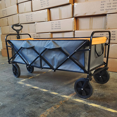 รถเข็นแคมปิ้งพับได้กลางแจ้ง All Terrain Collapsible Extended Stroller Wagon