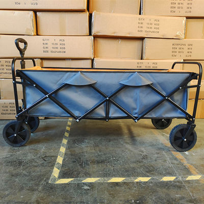 รถเข็นแคมปิ้งพับได้กลางแจ้ง All Terrain Collapsible Extended Stroller Wagon