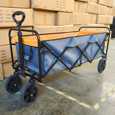 รถเข็นแคมปิ้งพับได้กลางแจ้ง All Terrain Collapsible Extended Stroller Wagon