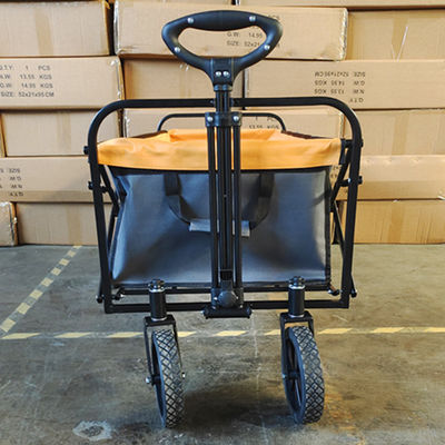 รถเข็นแคมปิ้งพับได้กลางแจ้ง All Terrain Collapsible Extended Stroller Wagon