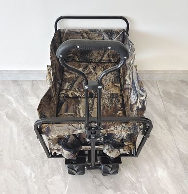 รถเข็นสวนแบบพับได้ Heavy Duty 160LB โหลด 4 ล้อ Camping Beach Trolley