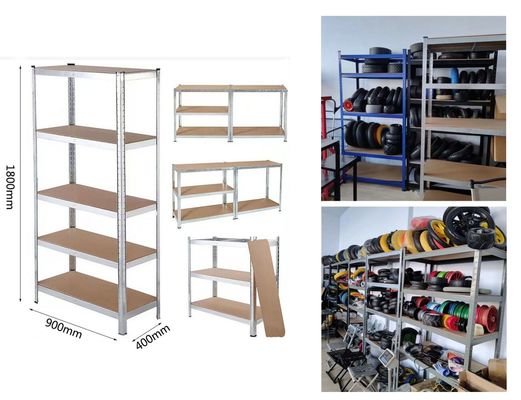 5 ชั้น ชั้นวางของ ชั้นวางของโลหะปรับหลายจุดประสงค์ ไม่มีบอลท์ 180x90x40CM