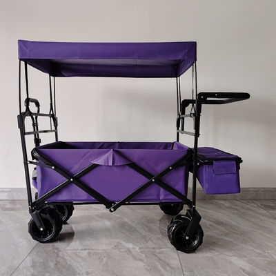 กลางแจ้ง ค่ายกางคันพับ Canopy บนด้านบน ปรับมือ Wide Wheel สีม่วง