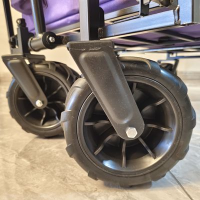 กลางแจ้ง ค่ายกางคันพับ Canopy บนด้านบน ปรับมือ Wide Wheel สีม่วง